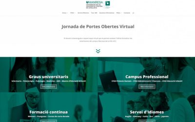 24 d’abril de 2020 – UManresa va estrenar una pàgina web que reproduïa tot el que els futurs estudiants veurien en una jornada de portes obertes